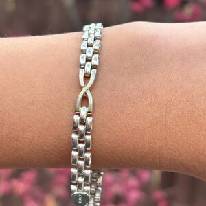 Vintage Multi-chain Link Bracelet Sterling Silver 7”